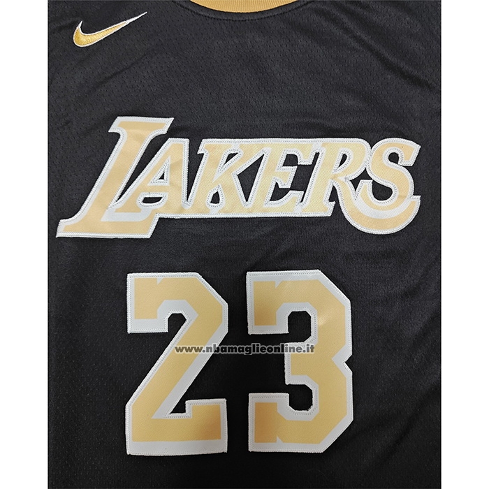 Maglia Los Angeles Lakers LeBron James #23 Select Series Or Nero